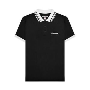 Lambretta Mens Checkered Polo Shirt / Black
